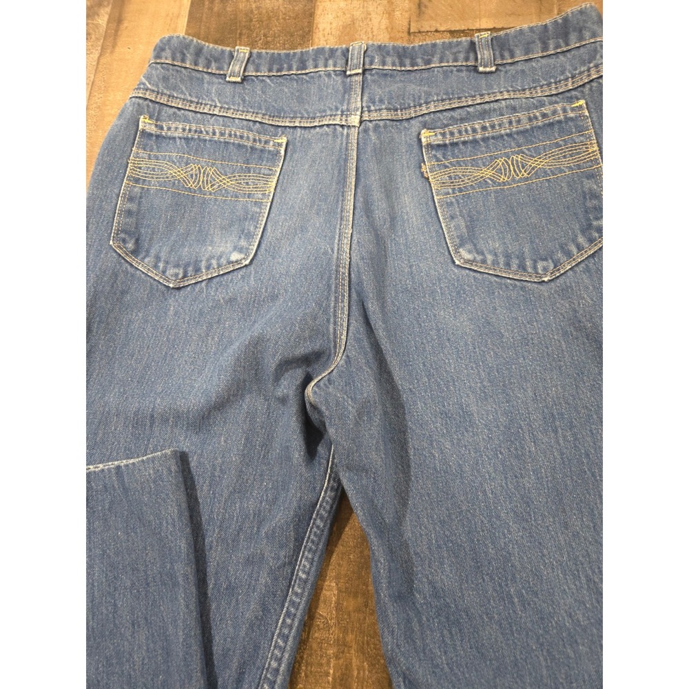 Vintage 70s 80s Levis Movin On Jeans Blue Tab Gold Script Denim Made in USA - Picture 5 of 10